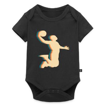 Joueur de basket-ball - Body à manches courtes Premium Bébé - noir - Devant