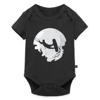 Kitesurfer Kitesurf Kitesurf Kitesurf Lune - Body à manches courtes Premium Bébé - noir - Devant