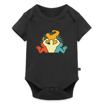 Fitness - Baby Premium short-sleeve bodysuit - black - Front