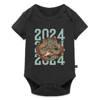 Année du Dragon 2024 - Body à manches courtes Premium Bébé - noir - Devant