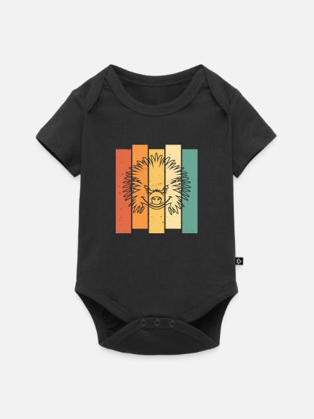 Stachelschwein - Baby Premium Kurzarmbody - Schwarz