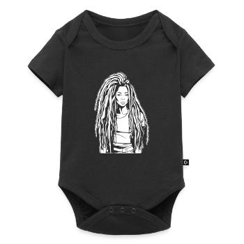 Rasta Hair Dreadlocks Dreads - Baby Premium short-sleeve bodysuit - black - Front