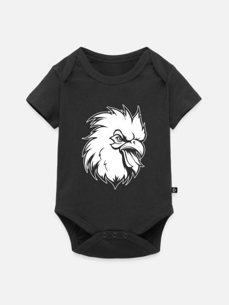 Huhn Henne - Baby Premium Kurzarmbody - Schwarz