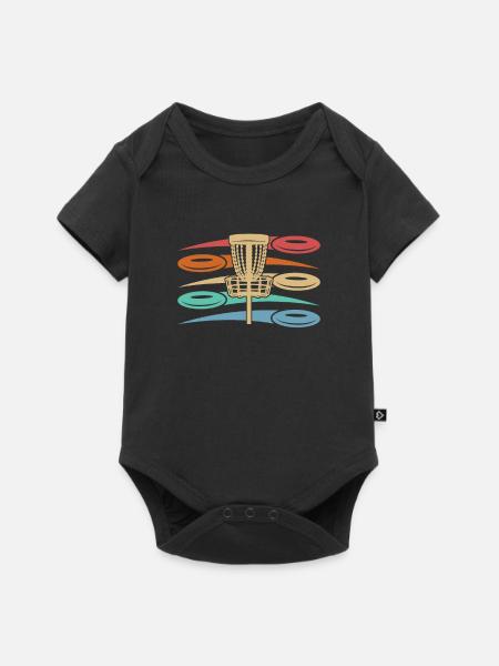Frisbee Golf Disc Golf - Baby Premium Kurzarmbody - Schwarz