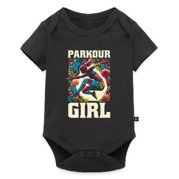 Parkour Parkour Fille - Body à manches courtes Premium Bébé - noir - Devant