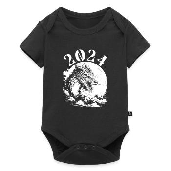 Année du Dragon 2024 - Body à manches courtes Premium Bébé - noir - Devant