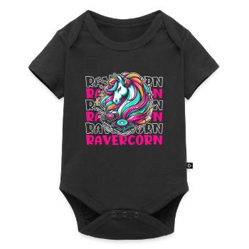 Techno Raver Licorne Ravercorn - Body à manches courtes Premium Bébé - noir - Devant