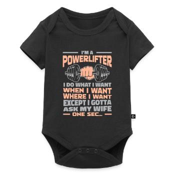 Powerlifter de dynamophilie - Body à manches courtes Premium Bébé - noir - Devant