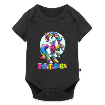 80s Eighties Unicorn Eighticorn - Baby Premium short-sleeve bodysuit - black - Front