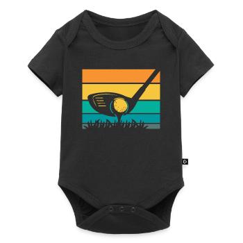 Golf Golfer Golfen - Baby Premium Kurzarmbody - Schwarz - Vorne