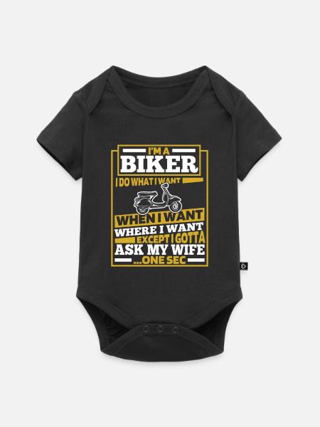 Trottinette - Body à manches courtes Premium Bébé - noir
