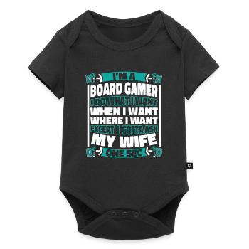 Board game board game - Baby Premium short-sleeve bodysuit - black - Front