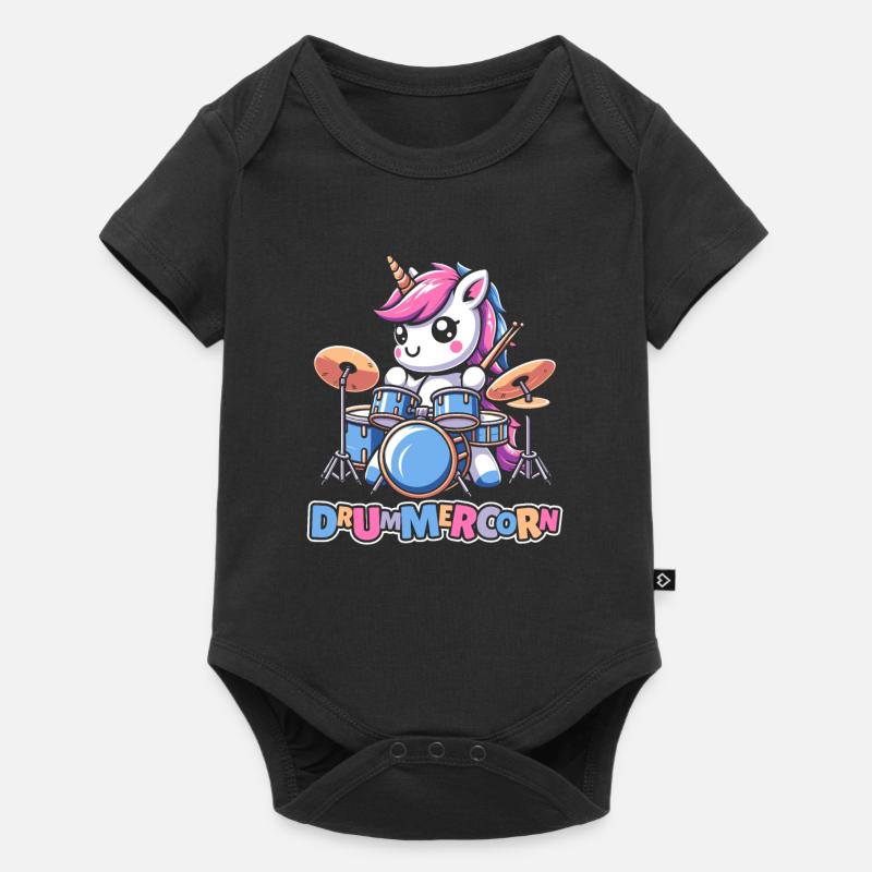 Batterie Batteur Batteur Licorne - Body à manches courtes Premium Bébé - noir