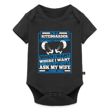 Kitesurfer Kitesurfen Kiten Kitesurf - Body à manches courtes Premium Bébé - noir - Devant