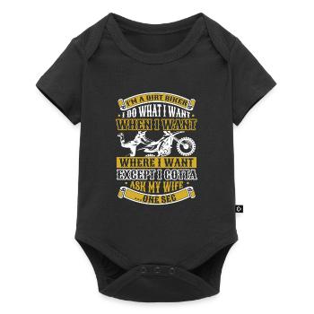 Mx Motocross Dirt Bike - Baby Premium short-sleeve bodysuit - black - Front