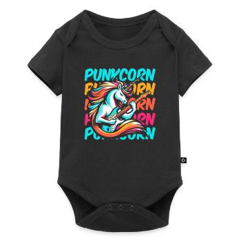 Guitare électrique, Guitare électrique, Licorne, Punkcorn - Body à manches courtes Premium Bébé - noir - Devant