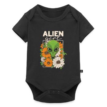 Alien Außerirdischer Alien Girl - Body à manches courtes Premium Bébé - noir - Devant