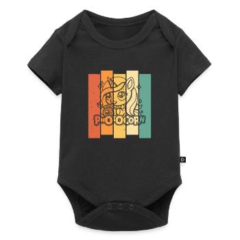 Fotograf Fotografie Kamera Einhorn Photocorn - Baby Premium Kurzarmbody - Schwarz - Vorne