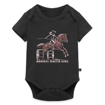 Barrel Racing Western Riding Barrel Racing - Baby Premium short-sleeve bodysuit - black - Front