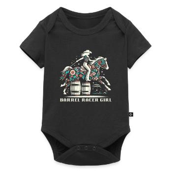 Barrel Racing Western Riding Barrel Racing - Baby Premium short-sleeve bodysuit - black - Front