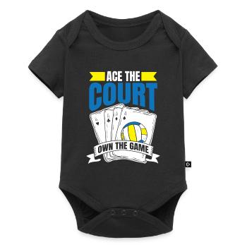 Volley-ball Volley-ball Ace Card - Body à manches courtes Premium Bébé - noir - Devant