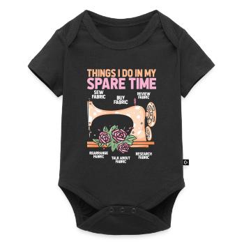 Sewing Sewing Machine - Baby Premium short-sleeve bodysuit - black - Front