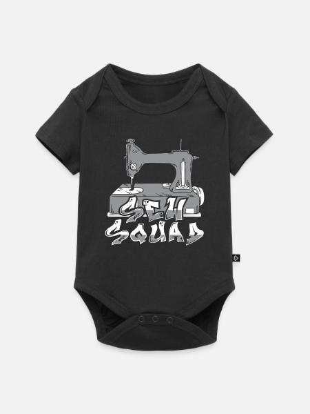Nähen Nähmaschine - Baby Premium Kurzarmbody - Schwarz