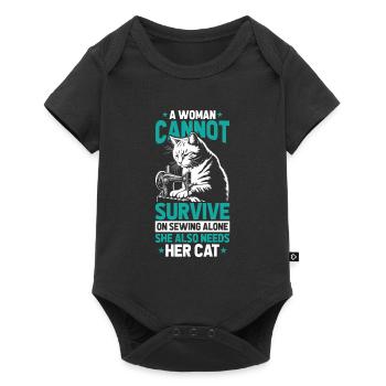Sewing Sewing Machine - Baby Premium short-sleeve bodysuit - black - Front