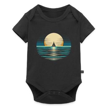 Voile, Voile, Voilier - Body à manches courtes Premium Bébé - noir - Devant