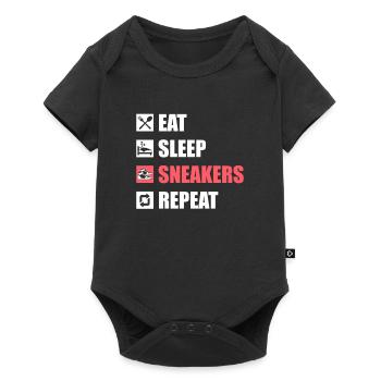 Sneakers Eat Sleep Repeat - Body à manches courtes Premium Bébé - noir - Devant