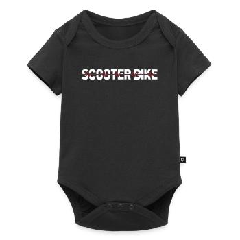 Motorroller Ekg Heartbeat - Baby Premium Kurzarmbody - Schwarz - Vorne