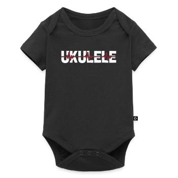 Ukulélé Ekg Heartbeat - Body à manches courtes Premium Bébé - noir - Devant