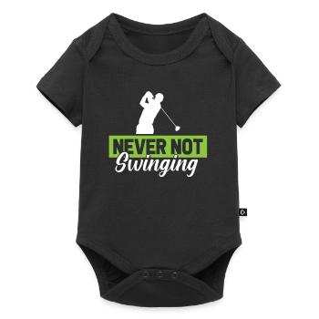 Golf Golfer Golfen - Baby Premium Kurzarmbody - Schwarz - Vorne
