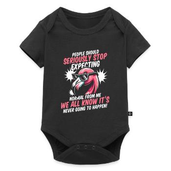 Flamingo - Baby Premium short-sleeve bodysuit - black - Front