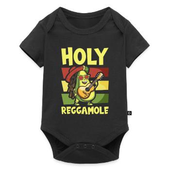 Reggae Avocado Holy Reggamole - Baby Premium Kurzarmbody - Schwarz - Vorne