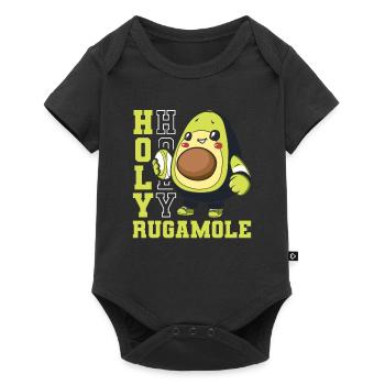 Rugby Avocado Holy Rugamole - Baby Premium Kurzarmbody - Schwarz - Vorne
