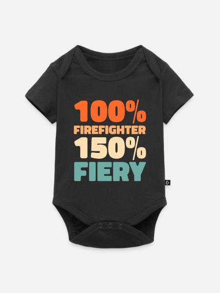 Feuerwehrmann - Baby Premium Kurzarmbody - Schwarz