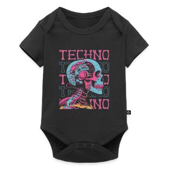 Techno Raver - Body à manches courtes Premium Bébé - noir - Devant