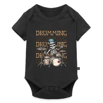 Batterie Batteur Batteur - Body à manches courtes Premium Bébé - noir - Devant