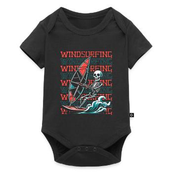 Windsurfing Windsurfer - Baby Premium short-sleeve bodysuit - black - Front