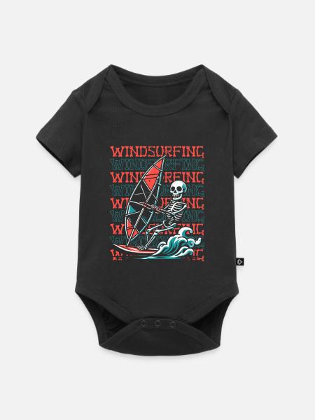 Windsurfen Windsurfer - Baby Premium Kurzarmbody - Schwarz