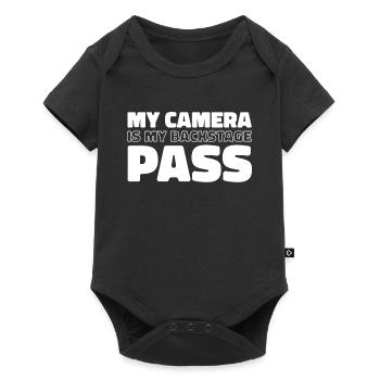 Photographe Appareil photo de photographie - Body à manches courtes Premium Bébé - noir - Devant