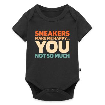 Sneakers Les sneakers me rendent heureux - Body à manches courtes Premium Bébé - noir - Devant