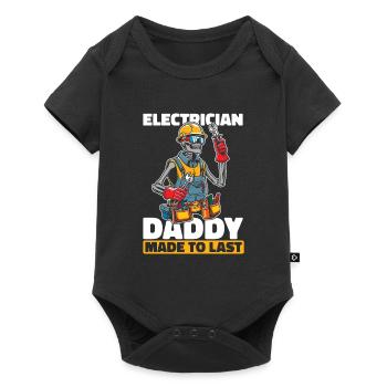 Électricien Électronicien Technicien Squelette Fête des Pères Papa - Body à manches courtes Premium Bébé - noir - Devant
