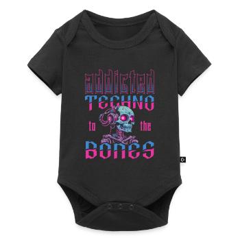Techno Raver - Body à manches courtes Premium Bébé - noir - Devant