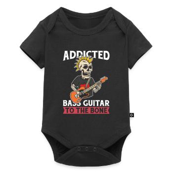 Bassist Bass Guitar Basser Skeleton - Baby Premium short-sleeve bodysuit - black - Front
