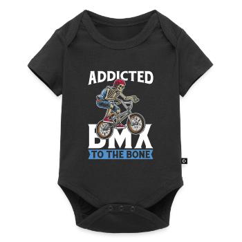 Bmx Bmx Biker Skeleton - Baby Premium short-sleeve bodysuit - black - Front