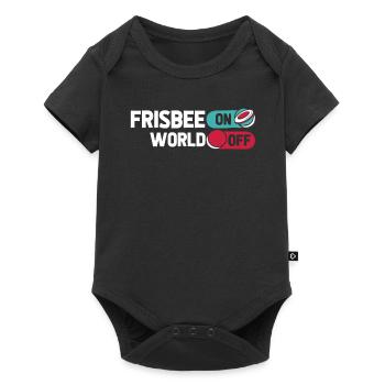 Frisbee Frisbee On World Off - Baby Premium Kurzarmbody - Schwarz - Vorne