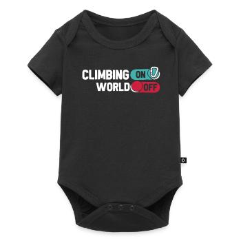 Climbing Climber Climbing On World Off - Baby Premium short-sleeve bodysuit - black - Front
