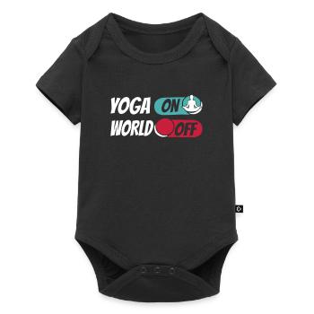 Yoga Yoga On World Off - Baby Premium short-sleeve bodysuit - black - Front